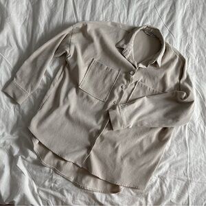 Oversized look corduroy shirt Stradivarius